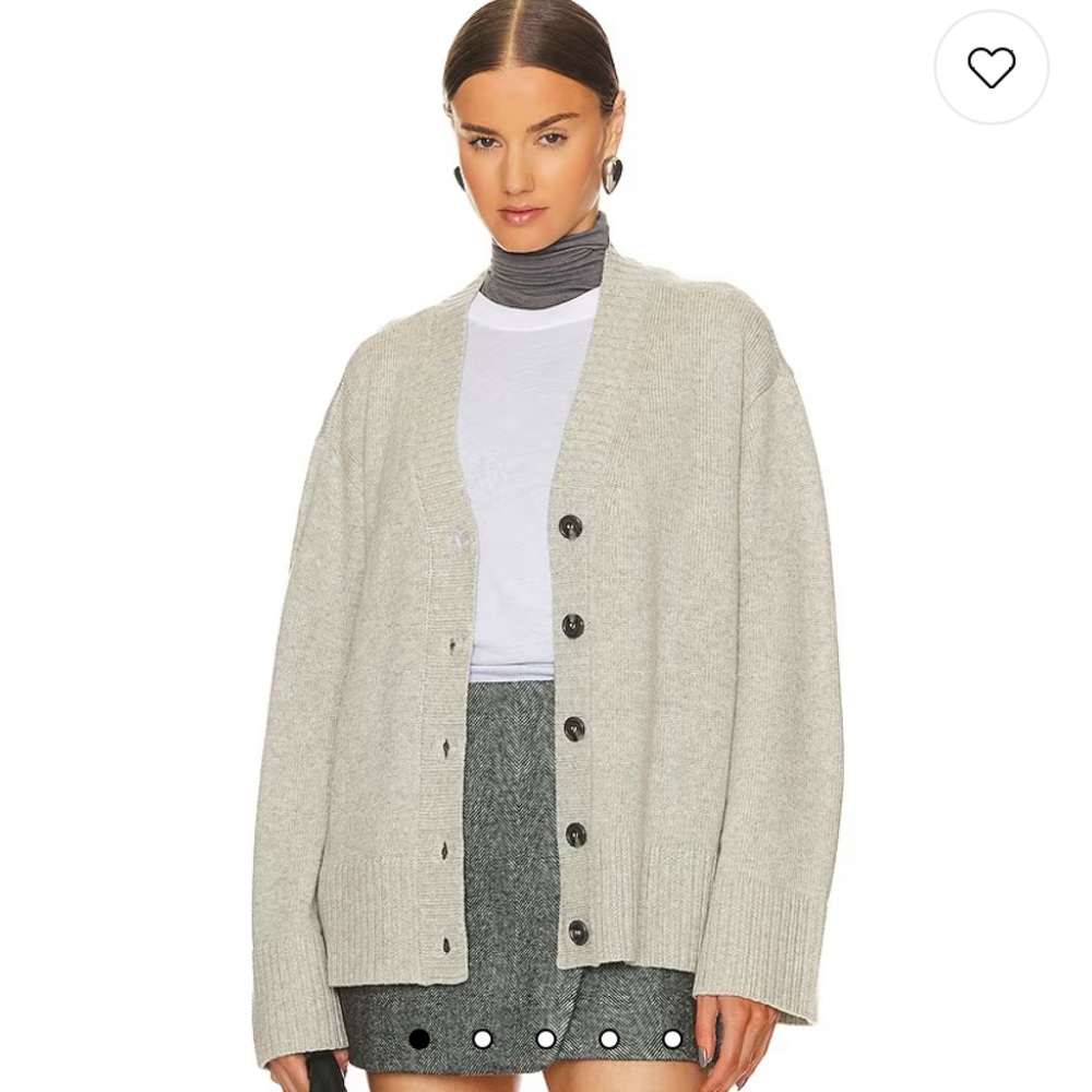 L Acedemie Cardigan Sweater in grey size XS